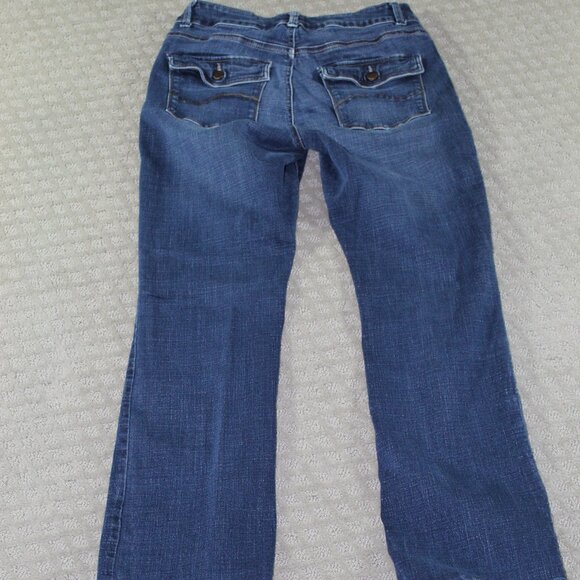 Lee Women's 6 / 28 Modern Series Curvy Fit Bootcut Blue Jeans - Picture 2 of 6